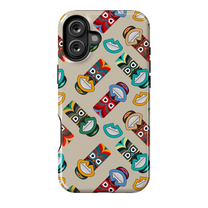 iPhone 16 Plus StrongFit Ethnic Tikki Masks by TMSarts