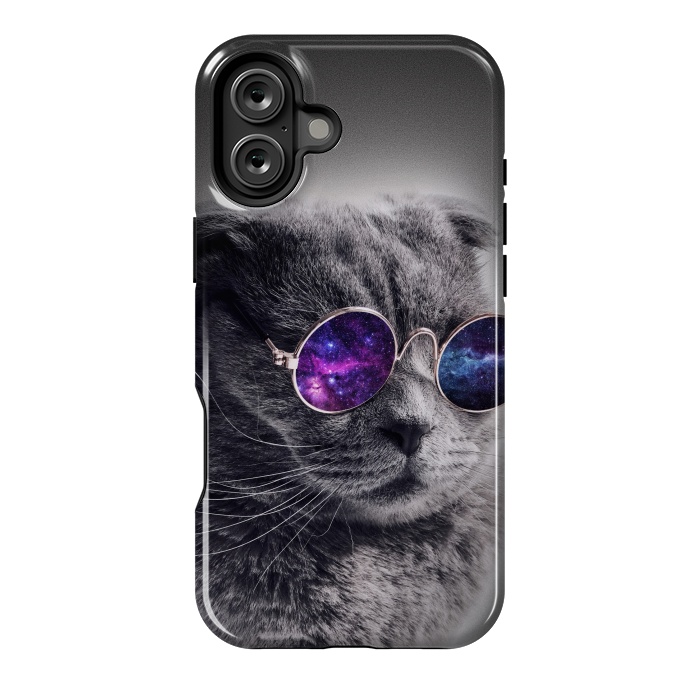 iPhone 16 Plus StrongFit Cat wearing sunglasses  by Winston