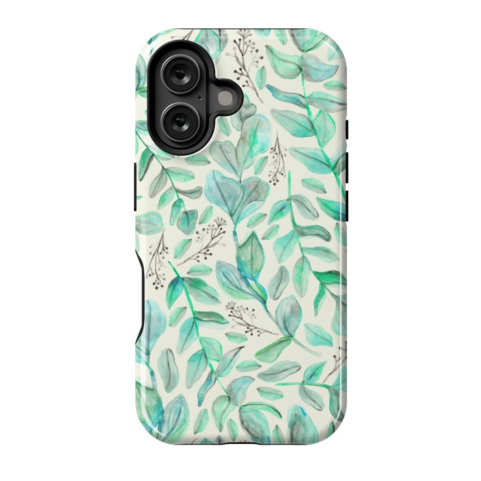 iPhone 16 StrongFit Eucalyptus Garden on Cream by Tangerine-Tane