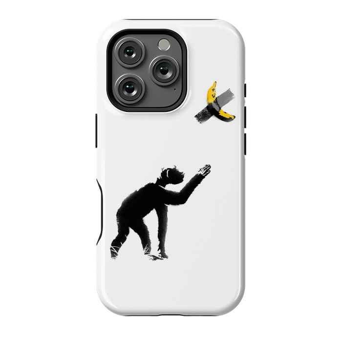 iPhone 16 Pro StrongFit Chimpanzee and Banana Taped by Afif Quilimo