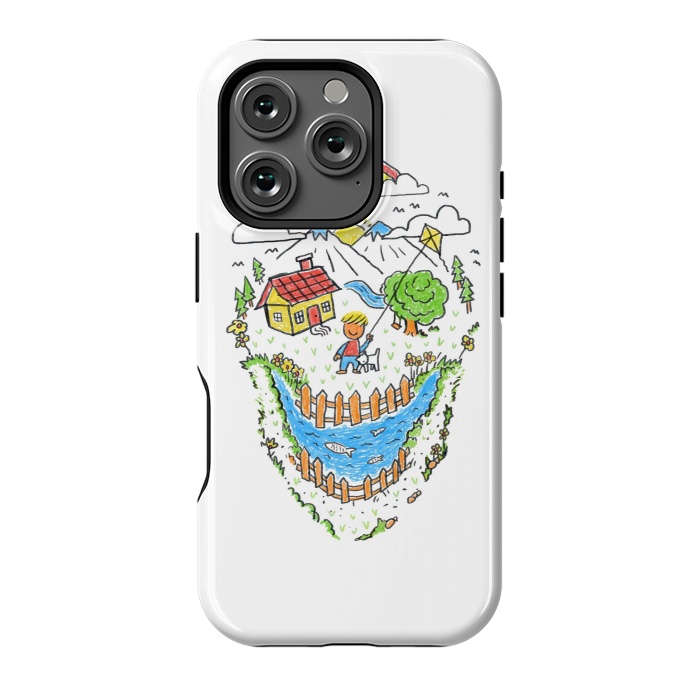 iPhone 16 Pro StrongFit Skull Kid Draw 1 by Afif Quilimo