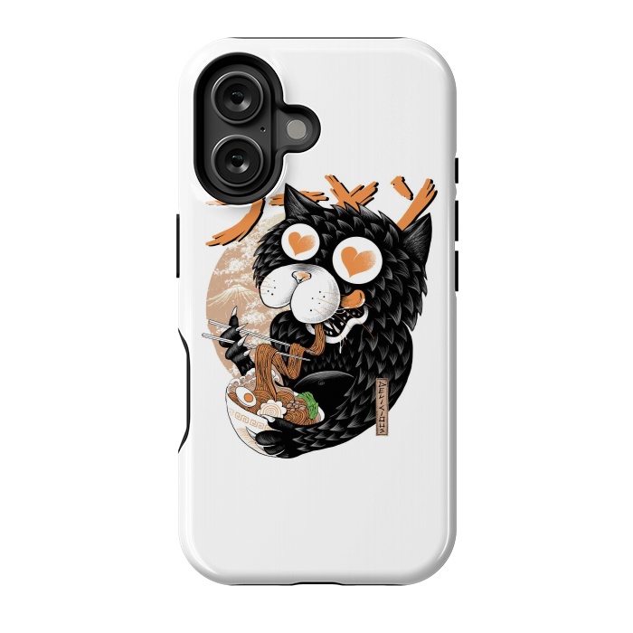 iPhone 16 StrongFit Cat Love Ramen by Afif Quilimo