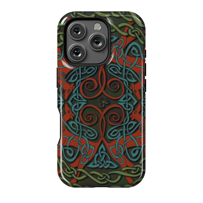 iPhone 16 Pro StrongFit Art Nouveau Greyhounds by Lotti Brown