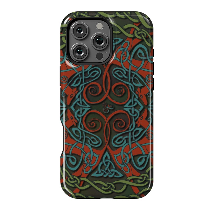 iPhone 16 Pro Max StrongFit Art Nouveau Greyhounds by Lotti Brown