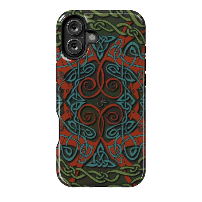 iPhone 16 Plus StrongFit Art Nouveau Greyhounds by Lotti Brown