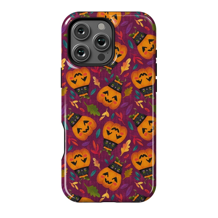 iPhone 16 Pro Max StrongFit Pumpkin Kitty by Noonday Design