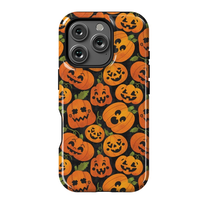 iPhone 16 Pro StrongFit Funny Jack-O-Lanterns by Noonday Design