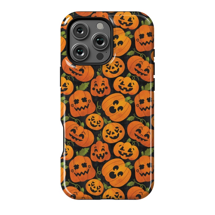 iPhone 16 Pro Max StrongFit Funny Jack-O-Lanterns by Noonday Design