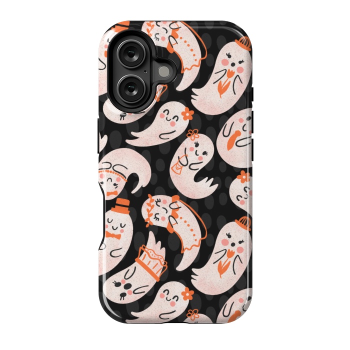 iPhone 16 StrongFit Cute Ghost Friends by Noonday Design