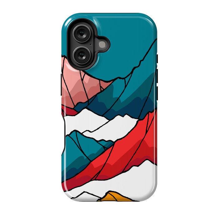 iPhone 16 StrongFit The coloured mountains by Steve Wade (Swade)