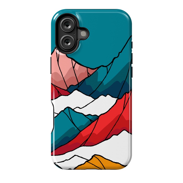 iPhone 16 Plus StrongFit The coloured mountains by Steve Wade (Swade)