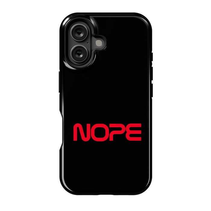 iPhone 16 StrongFit Nope Nasa Logo Red by Vó Maria