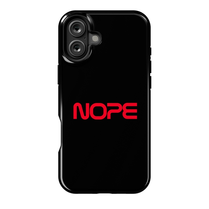 iPhone 16 Plus StrongFit Nope Nasa Logo Red by Vó Maria