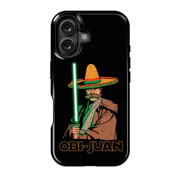 iPhone 16 StrongFit Obi Juan Funny Mexican Sombrero Cinco de Mayo by Vó Maria