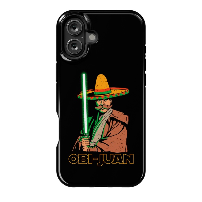 iPhone 16 Plus StrongFit Obi Juan Funny Mexican Sombrero Cinco de Mayo by Vó Maria