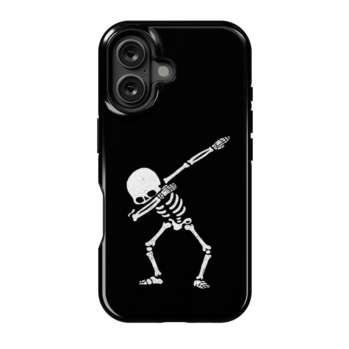 iPhone 16 StrongFit Dabbing Skeleton Dab Pose Hip Hop Skull by Vó Maria