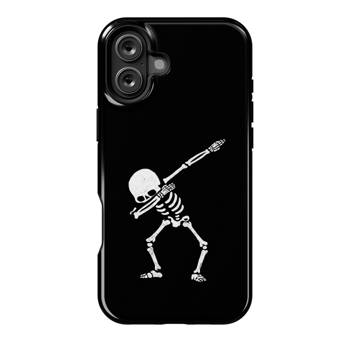 iPhone 16 Plus StrongFit Dabbing Skeleton Dab Pose Hip Hop Skull by Vó Maria