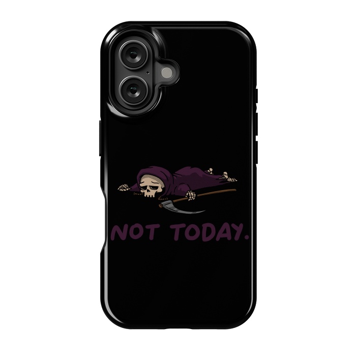 iPhone 16 StrongFit Not Today Death Tired Reaper by Vó Maria