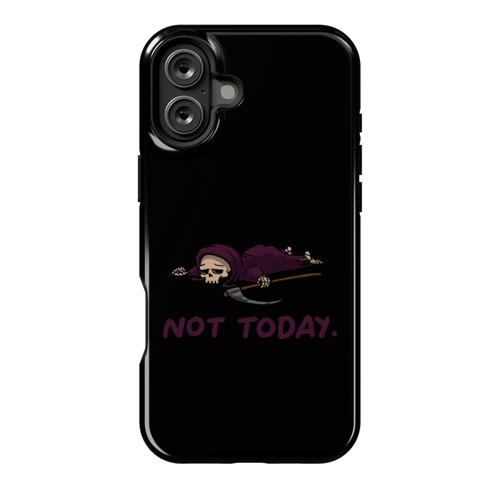 iPhone 16 Plus StrongFit Not Today Death Tired Reaper by Vó Maria