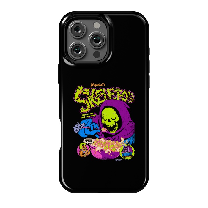 iPhone 16 Pro Max StrongFit Skelet-O's - Grayskull Cereal by Vó Maria