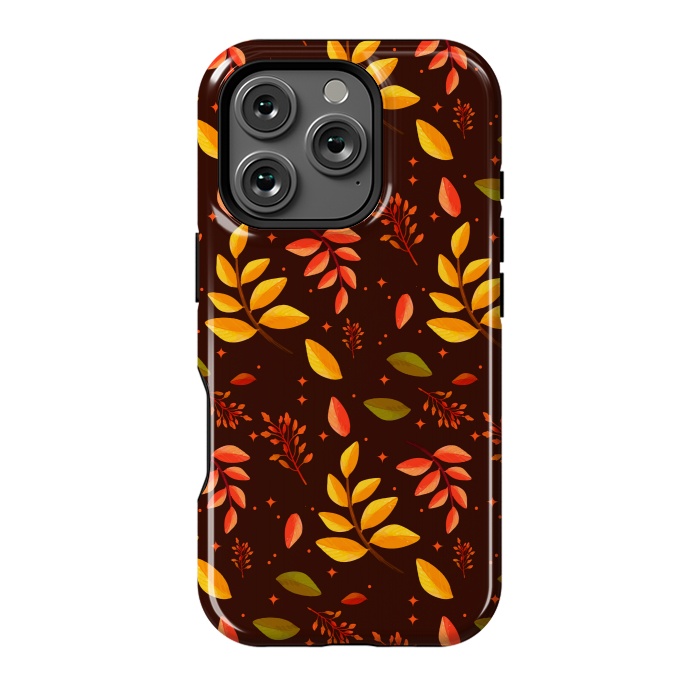 iPhone 16 Pro StrongFit AUTUMN LEAVES PATTERN by MALLIKA