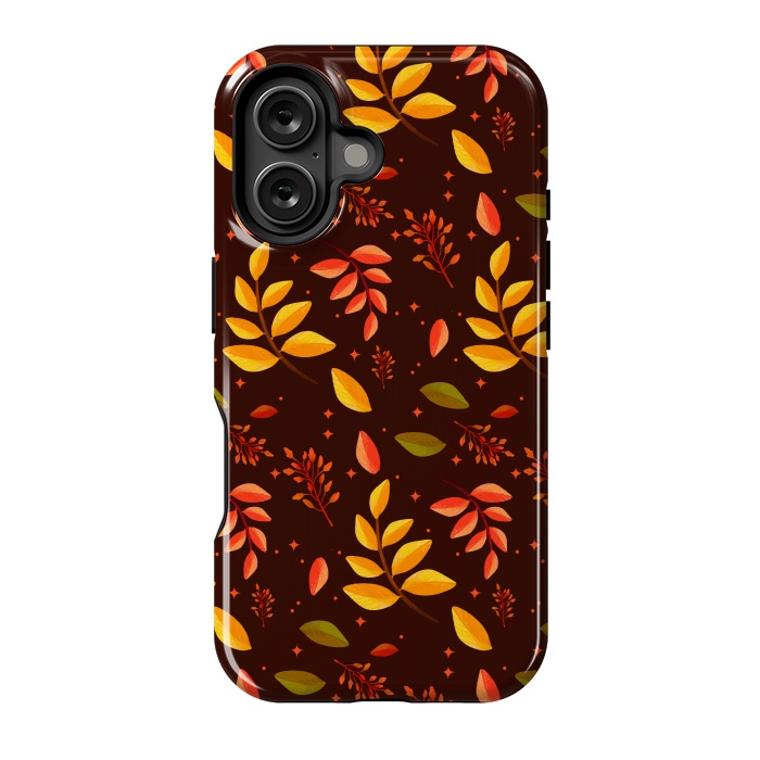 iPhone 16 StrongFit AUTUMN LEAVES PATTERN by MALLIKA