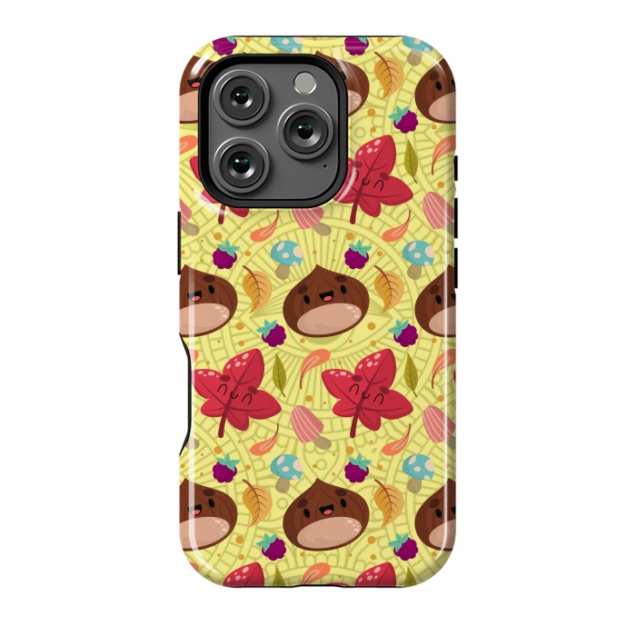 iPhone 16 Pro StrongFit AUTUMN NUTS PATTERN by MALLIKA