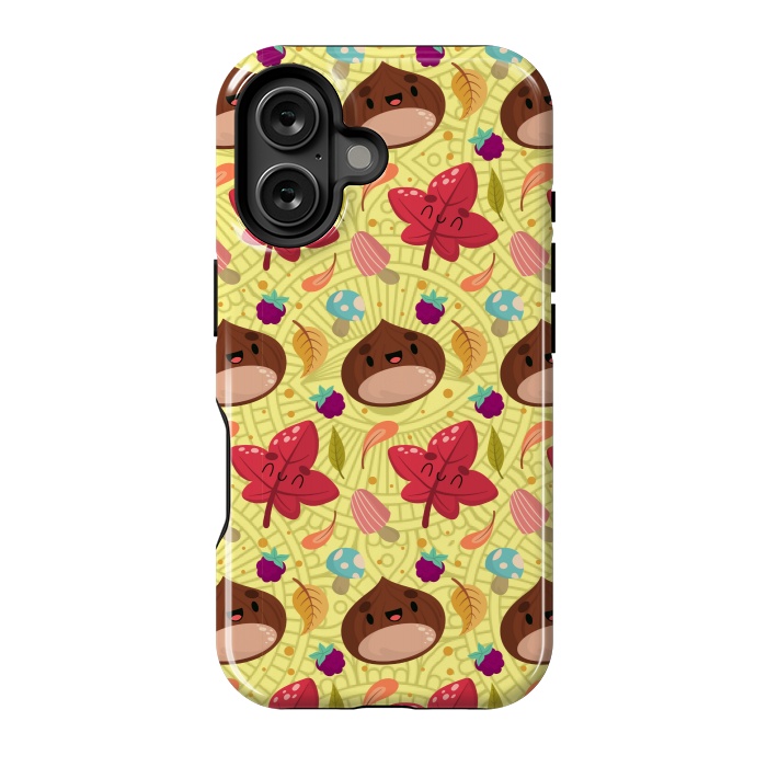 iPhone 16 StrongFit AUTUMN NUTS PATTERN by MALLIKA