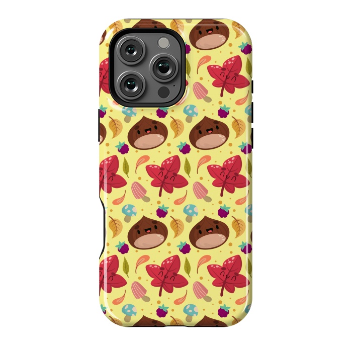 iPhone 16 Pro Max StrongFit AUTUMN NUTS PATTERN by MALLIKA