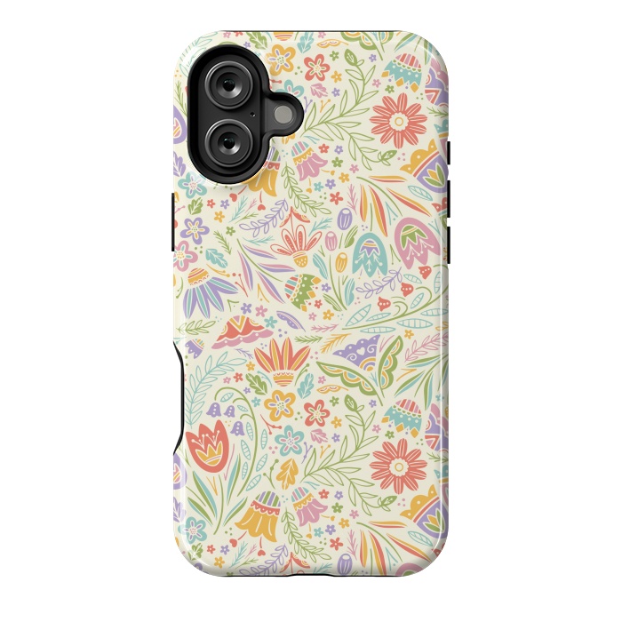 iPhone 16 Plus StrongFit Pretty Pastel Floral by Noonday Design