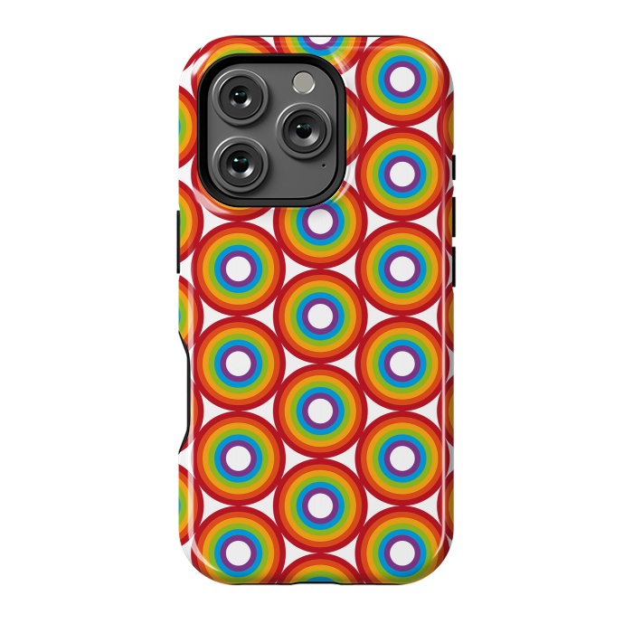 iPhone 16 Pro StrongFit Rainbow Circle Pattern by Majoih