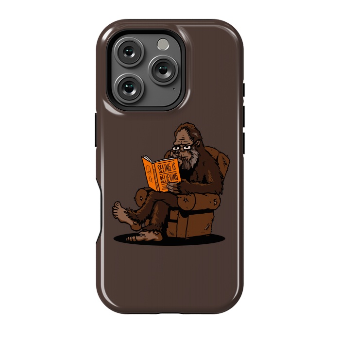 iPhone 16 Pro StrongFit BigFoot Reading Book - Seeing is Believing by Vó Maria