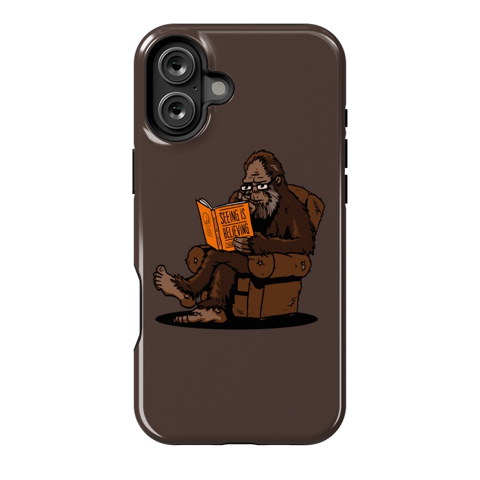 iPhone 16 Plus StrongFit BigFoot Reading Book - Seeing is Believing by Vó Maria