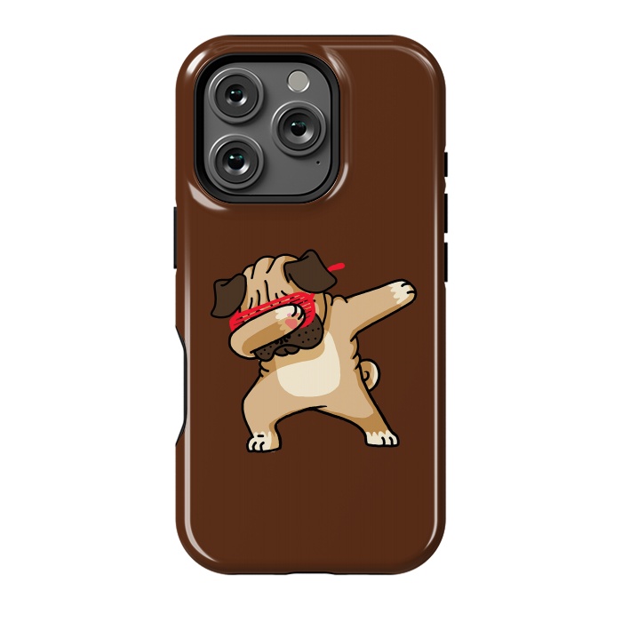 iPhone 16 Pro StrongFit Dabbing Pug by Vó Maria