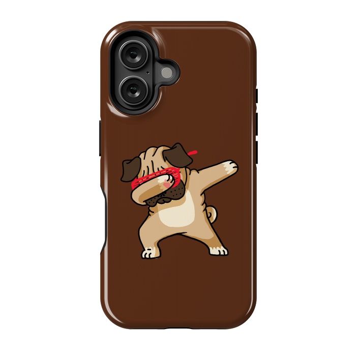 iPhone 16 StrongFit Dabbing Pug by Vó Maria