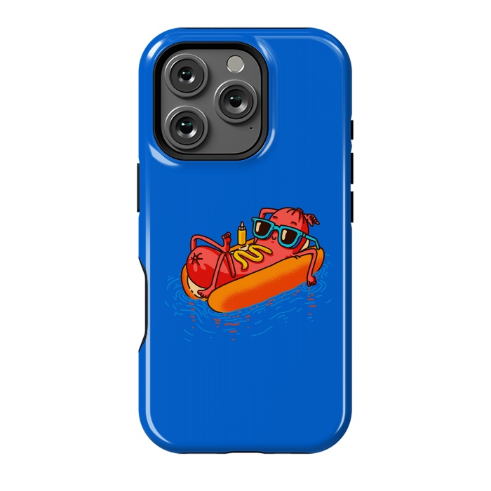 iPhone 16 Pro StrongFit Hot Dog Summer Vacation Swimming Pool by Vó Maria