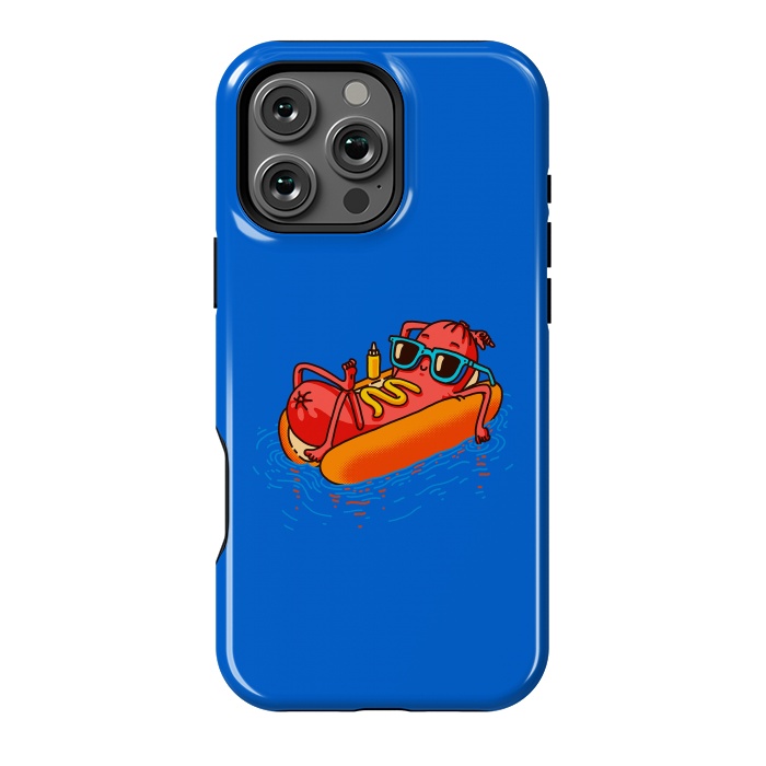 iPhone 16 Pro Max StrongFit Hot Dog Summer Vacation Swimming Pool by Vó Maria