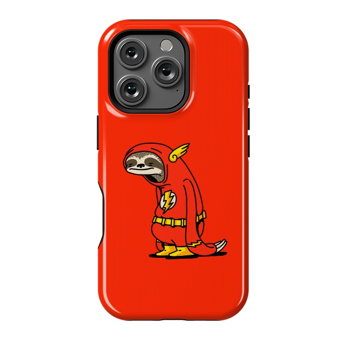 iPhone 16 Pro StrongFit The Neutral Sloth Lazy Super Hero by Vó Maria