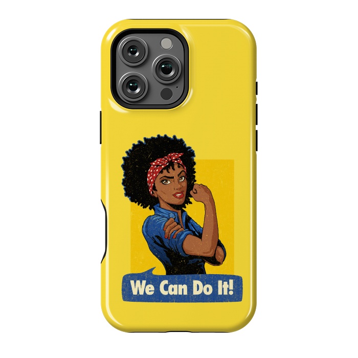 iPhone 16 Pro Max StrongFit We Can Do It! Black Girl Black Queen Shirt by Vó Maria