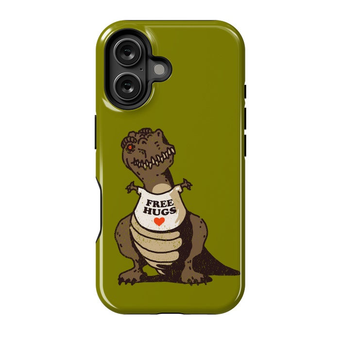 iPhone 16 StrongFit T-Rex Free Hugs by Vó Maria