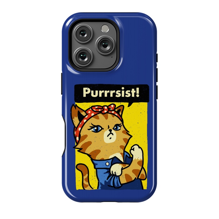 iPhone 16 Pro StrongFit Purrsist Cat 2 We Can Do It Cat Lover by Vó Maria