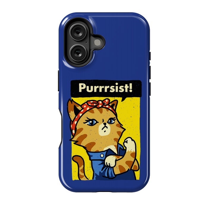 iPhone 16 StrongFit Purrsist Cat 2 We Can Do It Cat Lover by Vó Maria