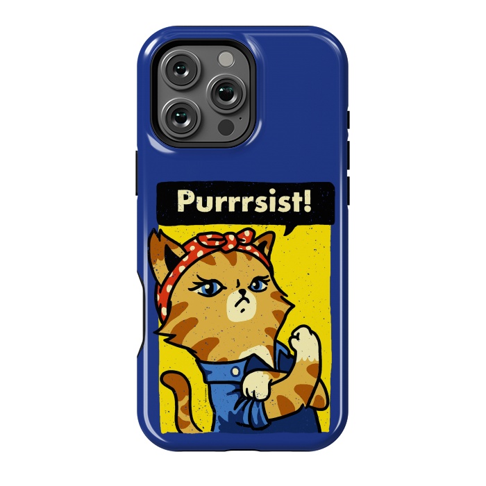 iPhone 16 Pro Max StrongFit Purrsist Cat 2 We Can Do It Cat Lover by Vó Maria