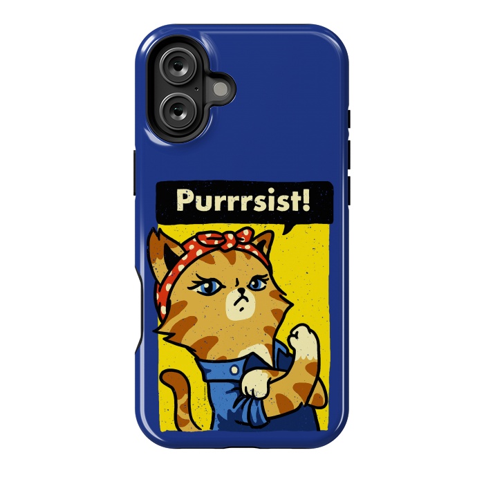 iPhone 16 Plus StrongFit Purrsist Cat 2 We Can Do It Cat Lover by Vó Maria