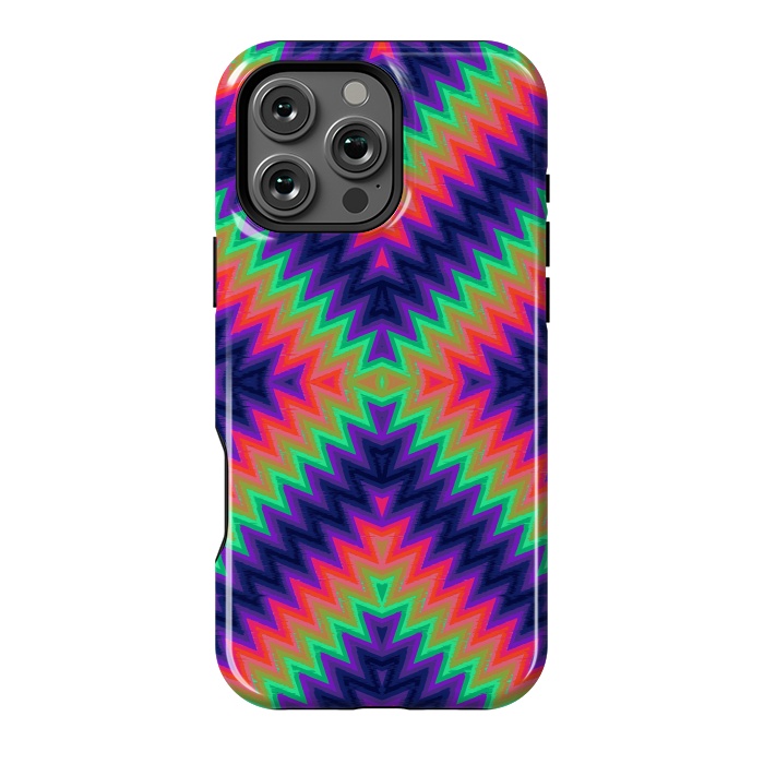 iPhone 16 Pro Max StrongFit Zig Zag Turbulence G491 by Medusa GraphicArt