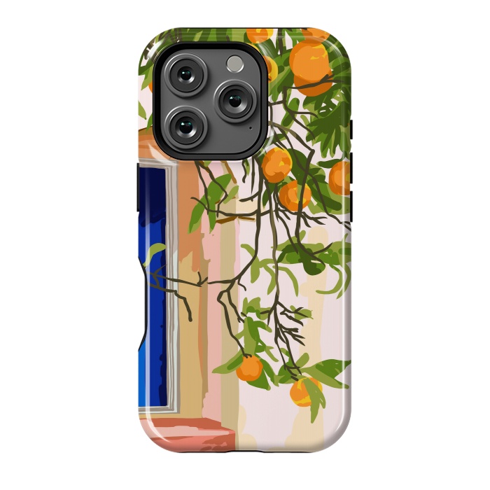 iPhone 16 Pro StrongFit Wherever you go, go with all your heart | Summer Travel Morocco Boho Oranges | Architecture Building by Uma Prabhakar Gokhale