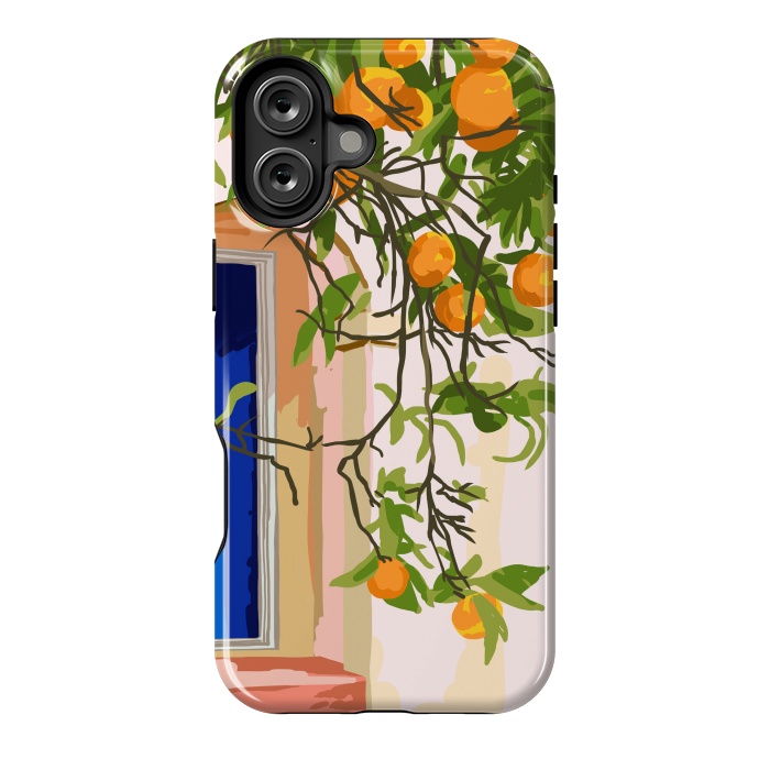 iPhone 16 Plus StrongFit Wherever you go, go with all your heart | Summer Travel Morocco Boho Oranges | Architecture Building by Uma Prabhakar Gokhale