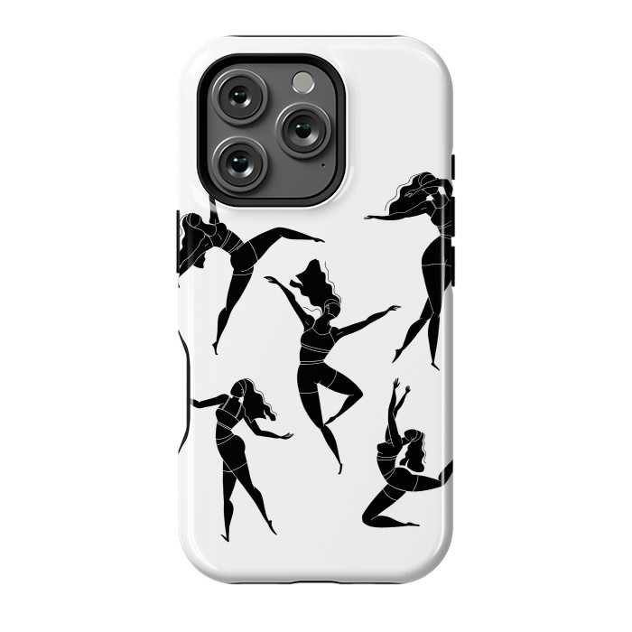 iPhone 16 Pro StrongFit Dance Girl Black and White by Jelena Obradovic