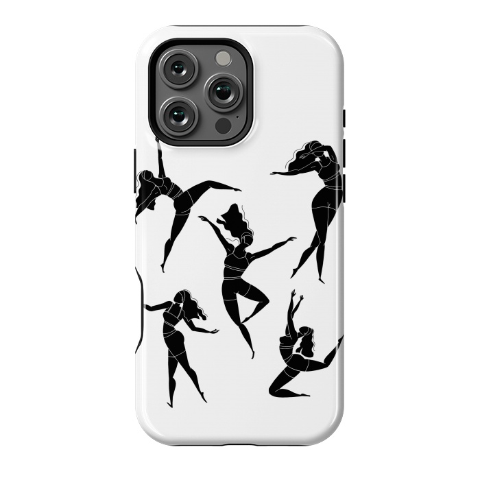 iPhone 16 Pro Max StrongFit Dance Girl Black and White by Jelena Obradovic