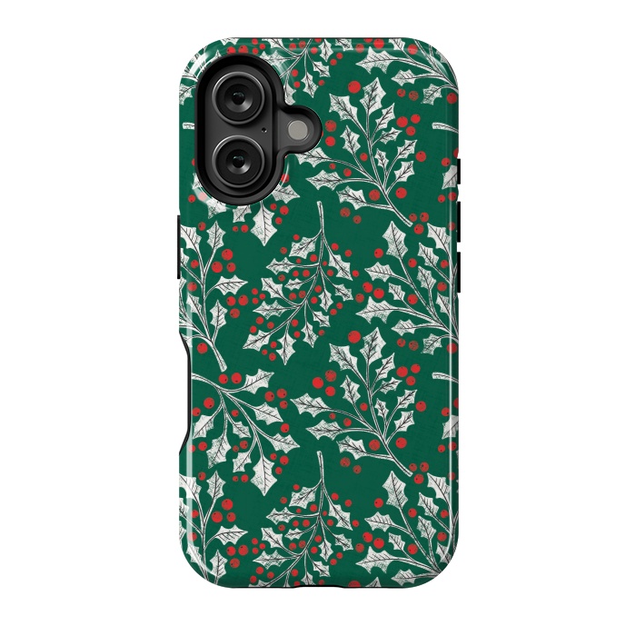 iPhone 16 StrongFit Boughs of Holly by Noonday Design